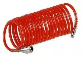 Forsage Spiralinė pneumatinė žarna PU 12x18mm 20m su greito prijungimo jungtimis