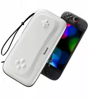 Mimd Kietas, tvirtas dėklas, nešiojimo dėklas, skirtas „Nintendo Switch 2“ / „G11“, baltas / balkšvas su juoda juostele