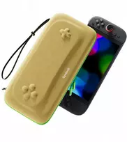 Mimd Kietas, tvirtas dėklas, skirtas „Nintendo Switch 2“ / „G11“ konsolei, smėlio spalvos su žaliu užtrauktuku