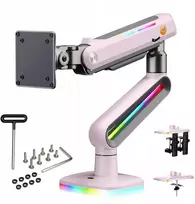 Blow „F6-XJ Sakura Rožinė RGB“ foninio apšvietimo žaidimų tvirtas stalo laikiklis dideliems monitoriams, 32–60 colių