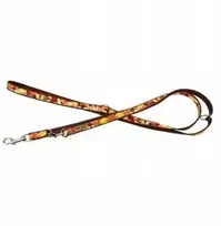 BarryKing Šuns pavadėlis, rudens raštas, reguliuojamas, juostinis, 30 mm / 220 cm rudas