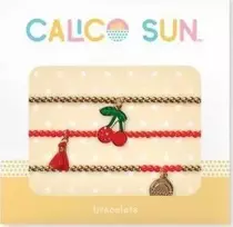 Calico Sun Riley Bracelet rinkinys - 3vnt vyšnios.
