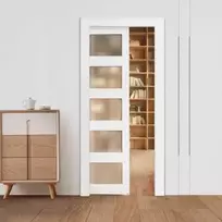 Vevor Stumdomos kišeninės durys su matinio stiklo plokštėmis