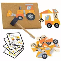 Viga Toys Medinė Priešpaskaita Statybos Transportas 45 Elementai