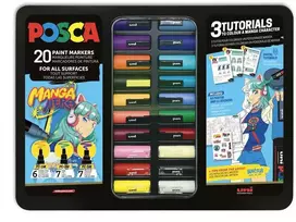 Posca - Metal Tin - Manga Hero, 20 pcs (401537)