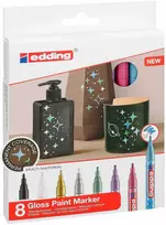 Edding - 751 Gloss Paint Marker Metallic Set - 8 pcs (702065)