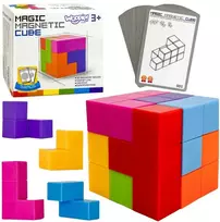 WOOPIE 3D Magnetiniai Tetris Kubai su Kortelėmis