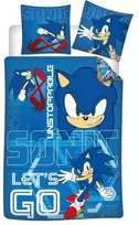 Sonic the Hedgehog: Nesustabdomas patalynės komplektas 140–200 cm, 65–65 cm