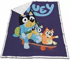 Moose Bluey Coral sherpa blanket 120x150cm