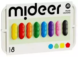 Mideer - Bičių vaško kreidelės pupelės - 8 spalvos
