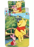 Disney Mikės Pūkuotuko vaikiška patalynės komplektas „Bridge“ 90–140 cm, 40–55 cm