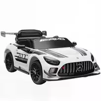 Aosom Elektrinis vaikiškas automobilis, 115x66x44 cm, balta, plastikas