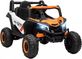 Aosom Elektrinis vaikiškas automobilis, 96x61x56 cm, oranžinis, plastikas
