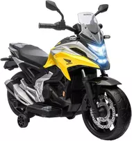 Aosom Elektrinis vaikų motociklas, 107x46x75 cm, geltonas, plastikas