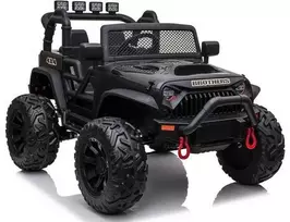 Elektromobilis vaikams Jeep JC666 Lakuotas, juodas