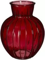 Vaza Aivy Ø16cm H19.5cm stiklinė/raudona