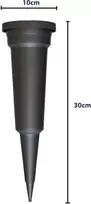 Vaza D9.5cm H31cm plastikinė/sidabro sp.