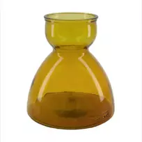 Vaza Ø21.5cm H23cm stiklinė/oranžinė