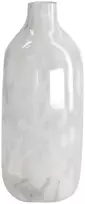 Vaza Ø11cm H24cm stiklinė/balta