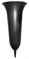 Vaza įsmeigiama į žemę Ø9cm H26cm plastikinė/sidabro sp.