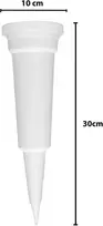 Vaza D9.5cm H31cm plastikinė/balta