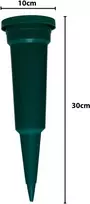 Vaza D9.5cm H31cm plastikinė/žalia
