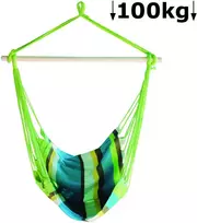 Krėslas-sūpynės 100x100cm/maks.100kg medžiaginis/žalias