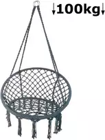 Krėslas-sūpynės Ø60cm/maks.100kg tamsiai pilkas