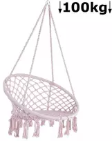 Krėslas-sūpynės Ø60cm/maks.100kg rusvai pilkas