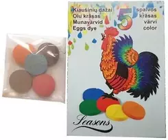 Aveka Kiaušinių dažai, 5 spalvos, tabletės