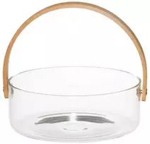 Maku Kitchen Life stiklinis serviravimo dubuo su rankena 19x19 cm