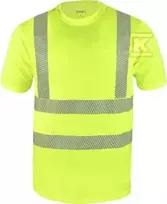 Prof HI-VI (FLUO) GELTONOS L. marškinėliai