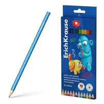 Spalvoti pieštukai Erichkrause Jolly Friends hexagonal, 12 vnt