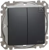 Schneider Electric Jungiklis SCHNEIDER Sedna Desing, 2 klavišų, IP44, antracitas; SDD214105