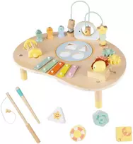 Promotions Vaikiškas veiklos staliukas, 44.5x31.8x28 cm, įvairiaspalvis, medinis sensorinis žaislas