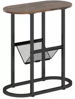 Promotions Šoninis staliukas, 60x29x64 cm, rudas, su žurnalų laikikliu