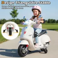 Promotions Elektrinis motociklas vaikams, 101x46x75 cm, baltas, paspiriama žaislinė transporto priemonė