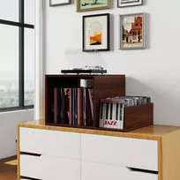 Promotions Šoninis staliukas su įkrovimo stotele, 66x45x67 cm, rudas, su laikymo vieta