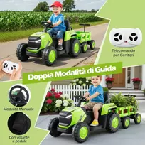 Promotions Elektrinis traktoriaus žaislas, 144x52x53 cm, žalias, su baterija