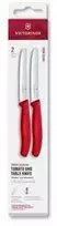 VICTORINOX Swiss Classic stalo peiliai, 2 vnt., raudoni