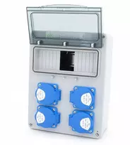 ELS Elektrotechnika pastato paskirstymo skydas 4*GS 230V, sieninis/virštinkinis korpusas, laidinis, be įrangos, langas 8M, 8NO400