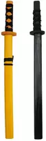 Medinis Samurajaus kardas su dėklu, 53 cm - Geltona