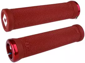 Vairo rankenėlės ODI Ruffian v2.1 Lock-On MTB 30mm OD 135mm Baltas/Dark Raudona