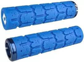 Vairo rankenėlės ODI Rogue v2.1 Lock-On MTB 135mm Baltas/Mėlyna