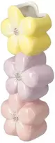 Keraminė dekoratyvinė vaza su gėlių motyvu BLOMMA, 23 cm