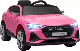Aosom Elektrinis vaikiškas automobilis, Audi E-tron, 108x60x47 cm, rožinis, plastikas