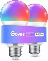 Govee išmaniosios WiFi/Bluetooth LED lemputės E27, 9 W, RGB, 800 lm, 2 vnt., H6008