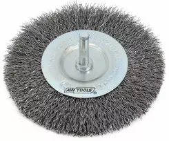AW-Tools AWTOOLS DISKINIS ŠEPETYS SU KOTELIU 120mm, GOFRUOTA VIELA