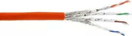 InLine® instaliacinis kabelis S/FTP PiMF Cat.7a AWG23 1200MHz B2ca be halogenų, oranžinis, 500 m