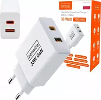 Zenwire įkroviklis Greitas įkroviklis Cube GAN III 33W maitinimo adapteris USB-C USB-A, skirtas iPhone Samsung Zenwire YMS-618